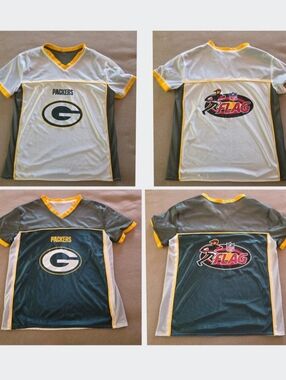 NFL Green Bay Packers reversible flag football jersey white green yellow